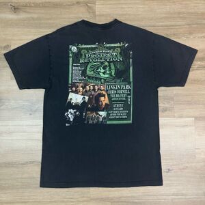 Y2K Linkin Park Projekt Revolution 2008 Black Tour Shirt Sz L Chris Cornell Rare